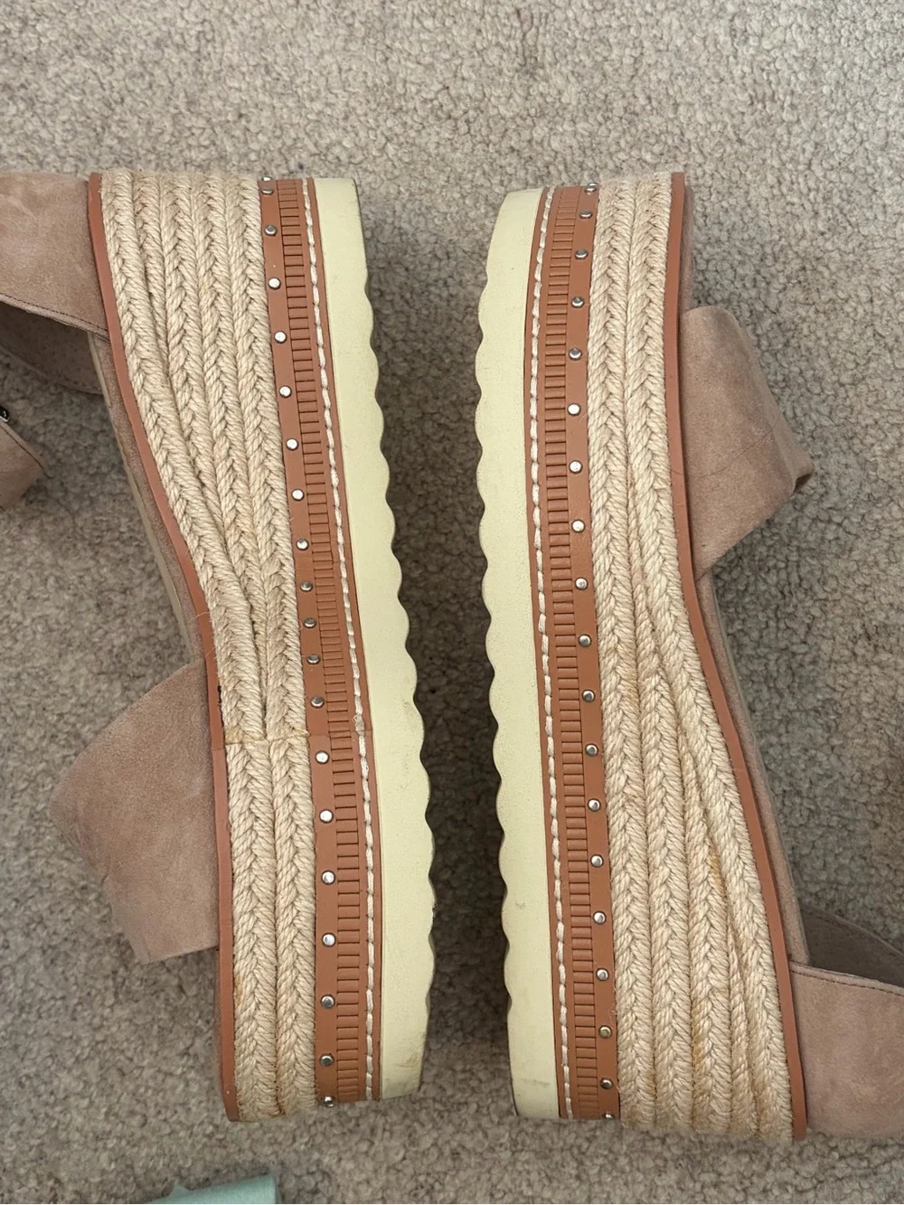 Vince Camuto Women’s Suede Ankle-Strap Sandals — Taupe